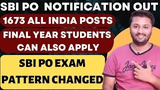 SBI PO 2022 Notification Out For 1673 Posts | Any Graduate Can Apply | Exam Pattern |Books |Syllabus