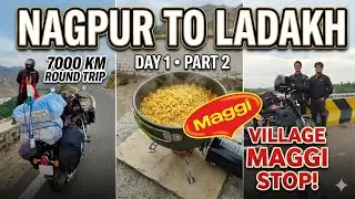 Nagpur to ladakh Bike Road Trip with pillion | COOKING out in a Village | RE Classic 350 Reborn 2023