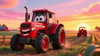 The Tractor Goes Vroom | Farm Vehicle Song for Kids | Nursery Rhymes & Toddler Learning Songs