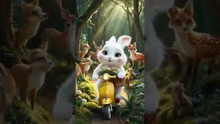 Bunny's Bike Ride 🚲🐇#bunny #bunnyviral #bunnybike #bunnyride #bunnyyoutubeshortviral