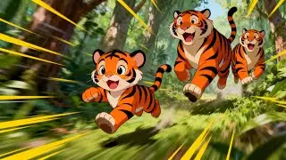 Baby tiger roar roar roar @kukutaleskids #babyshark #babytiger #kidrhymes #kidssongs #kids #kidsfun 
