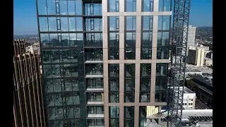 Drone views of Oakland's new Atlas tower