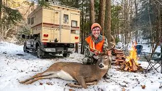72 HOURS winter truck camping and hunting in the snow