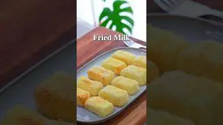 ✨ Fried Milk-Creamy on the inside and crispy on the outside😋#easydessert#chinesedessert