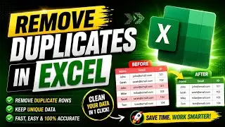 How to remove duplicate items in Excel