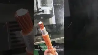 Dia 45mm large coaxial cable stripping machine.