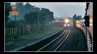 A SPARKLING THANGAM speeds with UZHAVAN EXPRESS as Dawn Breaks !! Indian Railways