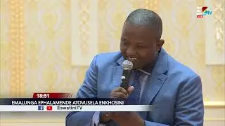 Hosea MP Sifiso Mabuza addressing their Majesties during the courtesy call.