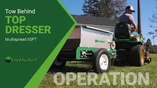 MultiSpread 65PT Spreading Action! Pull Behind Top Dress Spreader From Earth & Turf Products