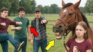 Bullies Cofront Girl's Mustang Horse &mdash; Unaware The Horse Was Trained War Animal!