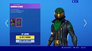 !!! * RARE * LUCKY RIDER AND THE RAINBOW CLOVER BACK BLING !!! Fortnite Item Shop March 16 2020