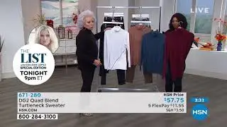 DG2 by Diane Gilman Quad Blend Turtleneck Sweater