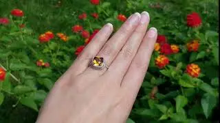 BALI 925 STERLING SILVER RING WITH CITRINE - TwoBirch - TB-BA-0003