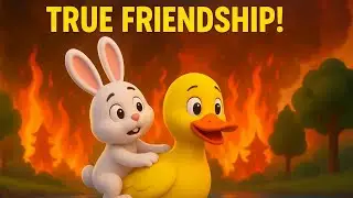 Duck and Rabbit Friendship Story | Heart Touching Moral Story in 3D Cartoon | #sanjubaba #cartoon