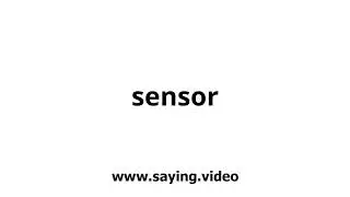 How to say sensor in English