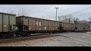 NS loaded coal train crosses shell road