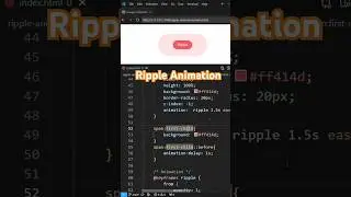 Ripple Animation in CSS #animation #youtubeshorts #ripple #cssanimation #css
