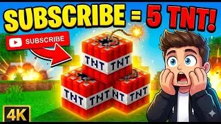 Subscribe now and I'll place 5 TNT block! | Target 500 Subs #minecraft #shorts