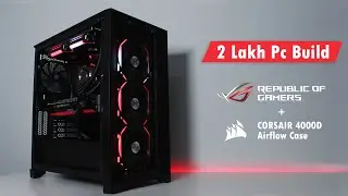 Black and Red Pc build with Corsair 4000D | 5800X + RTX 3070Ti Asus Rog - 2 Lakh Custom Gaming Pc