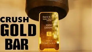 Дробление $ 40000 золотой слиток с большим гидравлического пресса!
