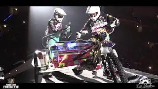 Night of freestyle in Hannover  .The sidecar backflip  boy,s Jason Van daele and Birgen Beernaert