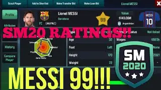 SM20 REVEALED OVERALL RATINGS!! Soccer Manager 2020