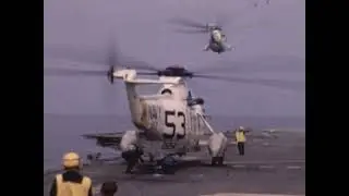 Apollo 9 Recovery in Atlantic Ocean by USS Guadacanal March 13, 1969