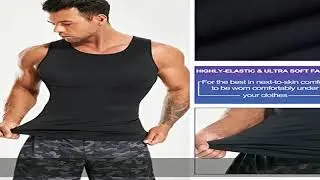 Mens Compression Shirt Slimming Body Shaper Vest Workout Tank Tops Abs Abdomen Undershirts
