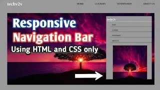 Responsive Website Navigation Menu Bar Using HTML & CSS Only||No Bootstrap||