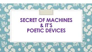 Tnpsc - General English || The Secret of the Machines and it's poetic device
