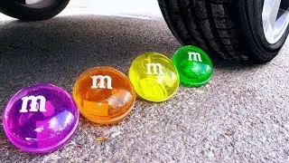 Car vs Giant Slime Balls With Crushing Soft Crunchy Things & Experiment Car Coca-Cola, Sprite,Fanta5