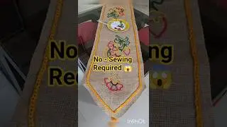Diy Table Runner - No Sewing Required 😱/#ytshorts#youtubeshorts#mansisartwork #diy