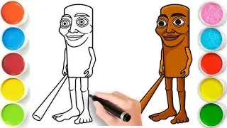 Tung Tung Tung Sahur Drawing, Painting & Coloring For Kids and Toddlers_ Child Art