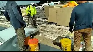 Commercial Roof Replacement in Arlington Heights, IL. Made by AMSTERDAM - ROOFING