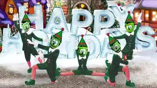 5 Gummy Bears in Snowy Village