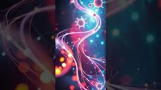 Abstract Molecular Structure With Vibrant Lights