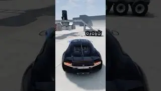Bugatti Chiron vs destruction spinner - can I make it through cleanly??? #beamngdrive