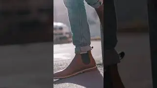 High-performance full-grain suede leather that repels water #shorts #leathershoe