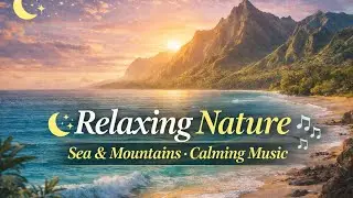 Relaxing Nature Video | Mountain & Ocean Scenery with Calming Music 🌊⛰️ | Stress Relief