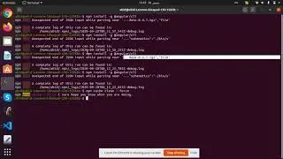 Ubuntu 20.04 npm ERR! Unexpected end of JSON input while parsing near '