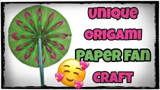 How To Make Paper Fan Craft || Hand Fan Craft || Handmade Paper Fan || DIY Paper Fan ||BMR Paper Fan