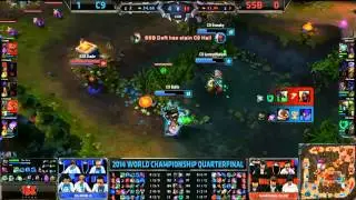 SSB Teamfight Ace - SSB vs C9 Game 2 (S4 Worlds)