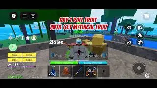 Day 1 roll fruit until get mythical fruit #short #bloxfruits #roblox #robloxedit 