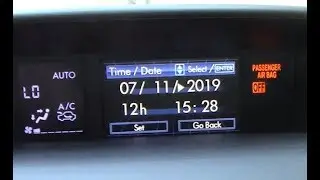 Как изменить часы на Subaru Forester 2017-2018, WRX/STI 2017