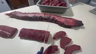 Elk backstraps for steaks