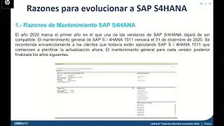 Webinar Escenarios para upgrade o conversión a SAP S/4HANA