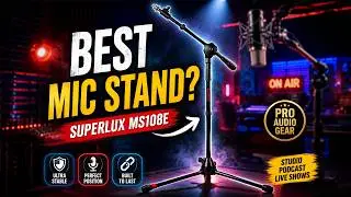 Adjustable Big Boom Microphone Stand Lightweight Mic Stand with Extendable Foot Superlux  MS108E