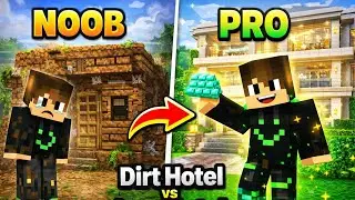 Noob V/s pro hotel 🏨 competition and challenge mindcraft 😖