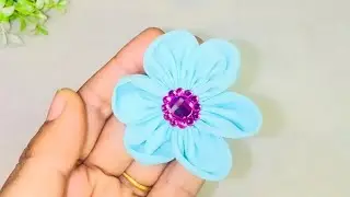 Amazing Fabric Art flowers Fabric flowers// easy DIY cloth flowers.