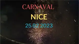 FEU D'ARTIFICE CLÔTURE CARNAVAL NICE 23 02 2023.